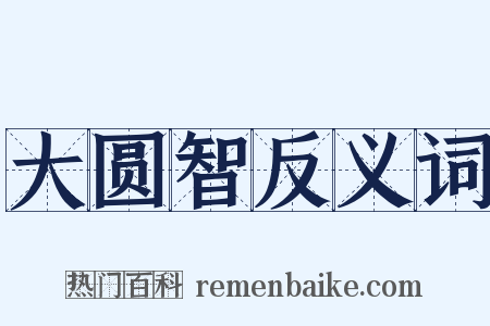 大圆智反义词是什么意思的图片